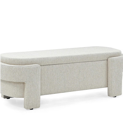 Banc rembourré avec grand espace de rangement