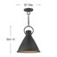 Luminaire suspendu conique à 1 lumière Dax-1742840506-1742840509