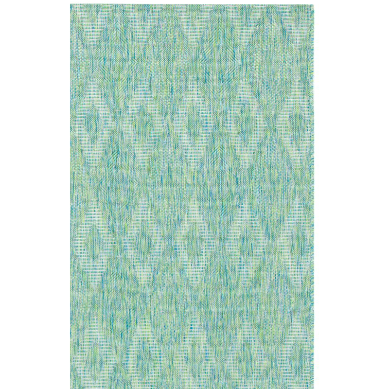 Tapis intérieur / extérieur vert Metcalfe, Carré 6 pi 7 po