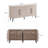 Jodie 65" Mid-Century Modern Sideboard with 8 Adjustable Shelves in Whitewashed Oak-195657341