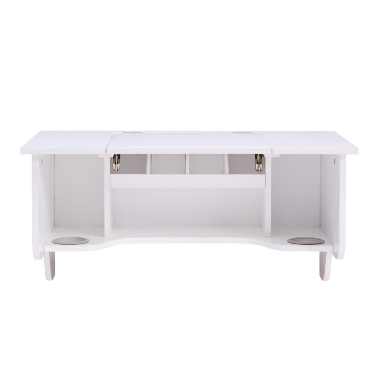 Tablette murale compacte avec miroir blanc