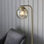 Litchford 150cm Satin Brass Arched Floor Lamp