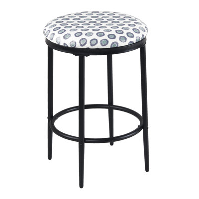 Ebern Designs Upholstered Metal Barstool
