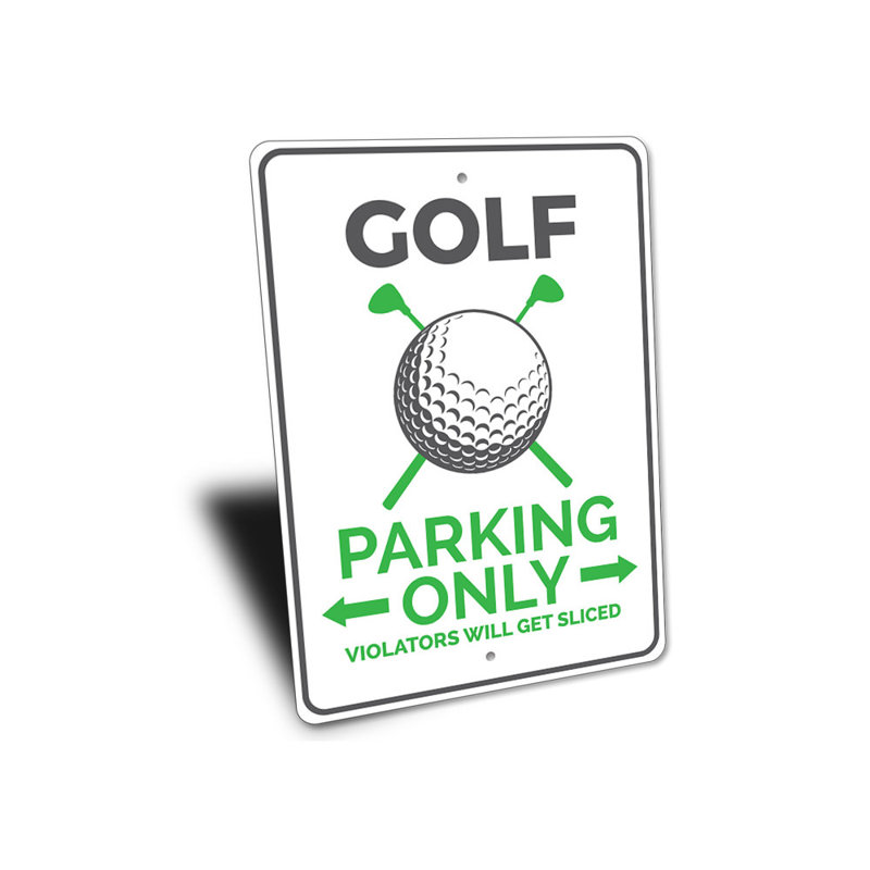Enseigne de golf en aluminium, H 10 po x l 14 po x P 0,04 po