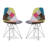 Modholic Eiffel Chair With Steel Legs, Multi