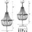 Luminaire lustre en perles de bois Boho, luminaire suspendu rustique antique à 3 lumières avec perles en chêne naturel pour îlot de cuisine, salle à manger, chambre à coucher et entrée