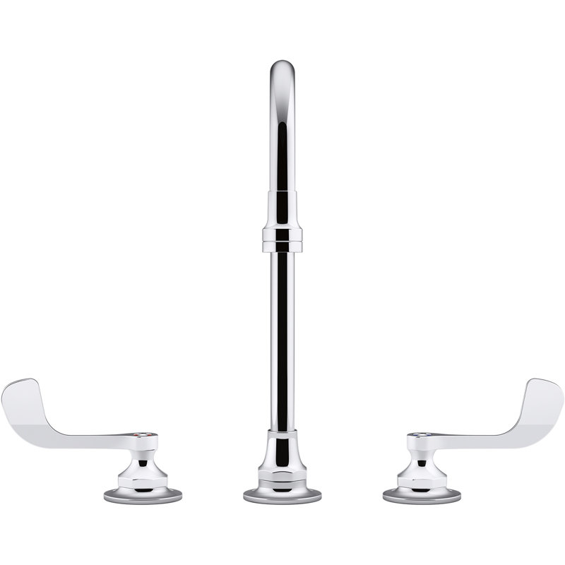 Triton Bowe 1.0 GPM Widespread Bathroom Sink Faucet with Aerated Flow, Gooseneck Spout and Wristblade Handles, Drain Not Included
