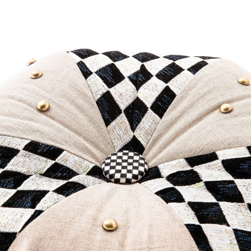 Diamond and Dot Footstool