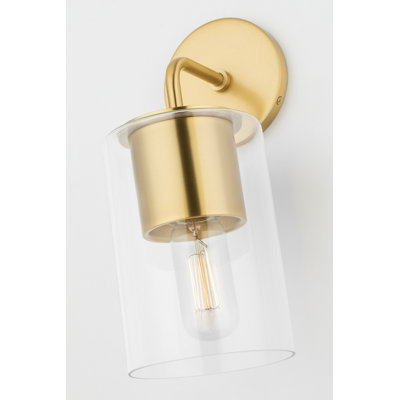 Kassia Single Light Glass Dimmable Armed Sconce