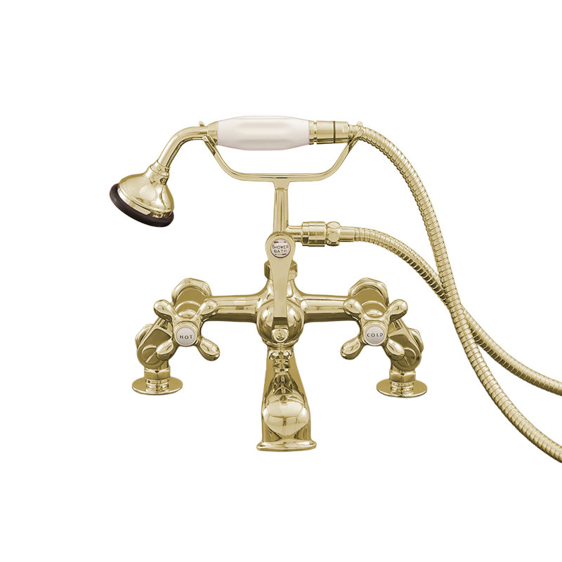 Robinet de baignoire à fixation sur comptoir British Téléphone (P0627) par Strom Living, Laiton ultra enduit