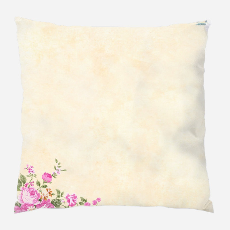 Coussin décoratif fleur Valparaiso, Microsuède, Intérieur