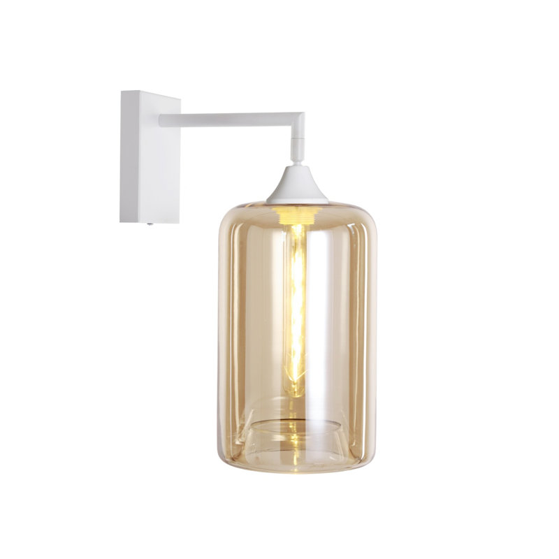 Bonita Armed Sconce, Amber, White
