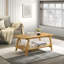 Table basse avec tablette en bois moderne de style moderne Mid-Century