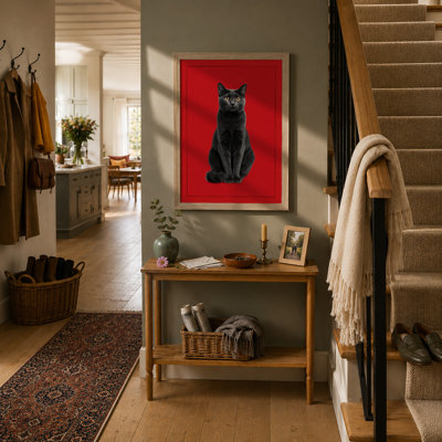 Striking Black Cat Modern - Print