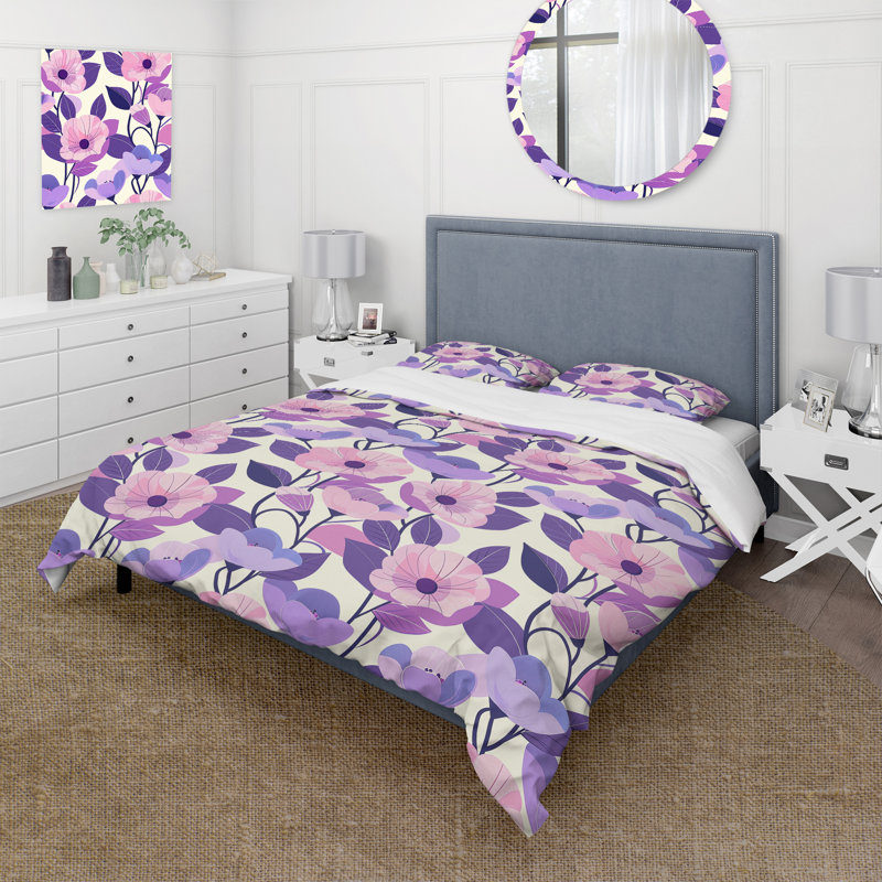 Ensemble de housse de couette Mid-Century, Housse de couette très grand + 2 taies décorativ