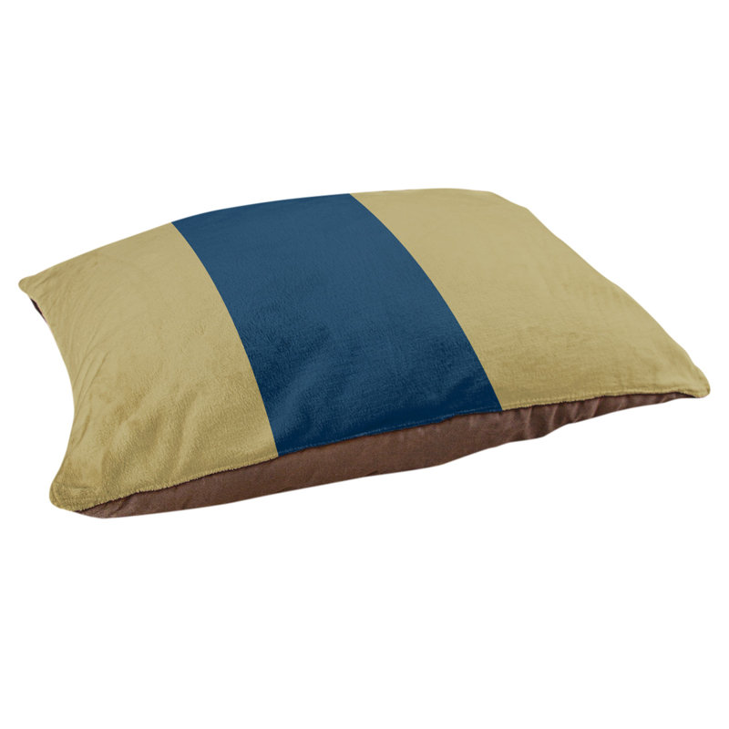 Coussin Golden State, Moyen (l 28 po x P 18 po x H 6 po), Doré / bleu / doré