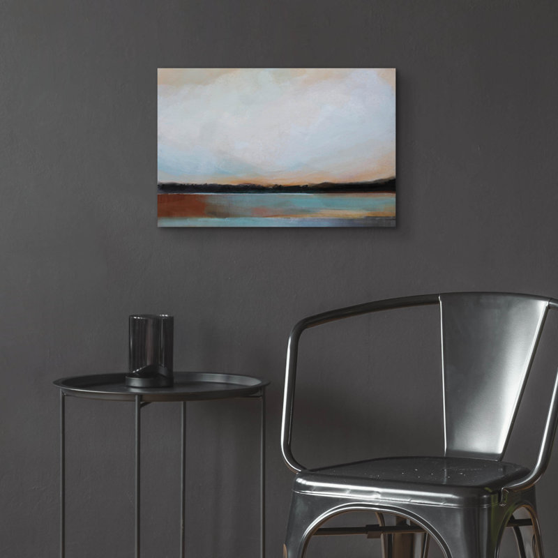 «Blue Sunset» par Brittany Evans, art mural en verre acrylique, H 16 po x l 24 po x P 0,2 po