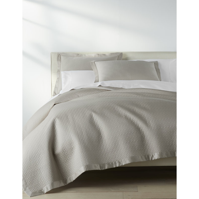 Couvre-lit matelassé Hamilton, Platine, Couvre-lit double / grand