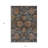 3' X 5' Navy Blue Brown And Terra Cotta Damask Washable Indoor Outdoor Area Rug