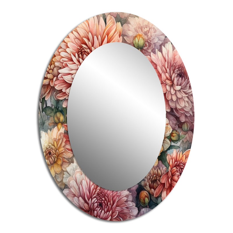 Miroir mural orange traditionnel orange, 40 po x 30 po