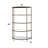 Aditya Contemporary Rectangular Mirrored Rack in Antique Brass