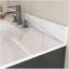 Comptoir de meuble-lavabo en marbre 43 po, comptoir blanc avec 3 trous de robinet pré-percés, comptoir de salle de bain avec lavabo central rectangulaire encastré et dosseret de 4 po de hauteur, Bianco Carrara Venato