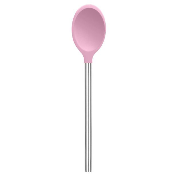 Tovolo Silicone Mixing Spoon SS Handle Pink Sorbet