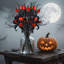 Ensemble de 4 décorations d'Halloween fleurs artificielles citrouille feuille d'érable branches florales pour centre de table Vase Decor