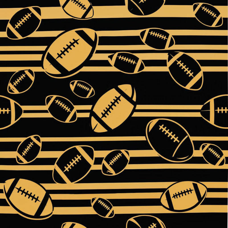 Couette rayée à motif de soccer, Très grand lit, Or noir