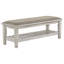 Banc antique avec tablette de rangement et siège rembourré
