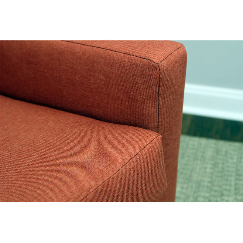Donham Upholstered Armchair, Jitterbug Mango Performance Basketweave, Black