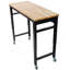 Établi - Établis roulants de 48 po de large pour le garage - Hauteur réglable, banc pour outils d'atelier, plateau en métal avec plateau en bois d'hévéa, pied martelé noir-122260515