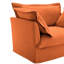 Chenille 2 orange avec coussin rembourré, housse amovible, confortable pour les espaces de vie minuscules, housse en chenille moderne à coutures subtiles et élégante, rembourrage profond de haute qualité,