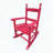 Children's Solid Hardwood Rose Red Rocking Chair-661720308