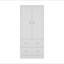Armoire Taly avec portes doubles, 2 tiroirs et tringle