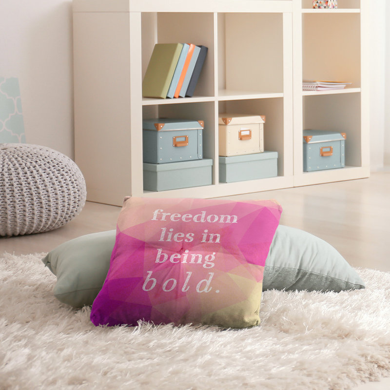 Throw Pillow, 26" H x 26" W, Pink Diamond