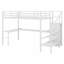 Lit mezzanine avec bureau en L et port USB, tablette de garde-robe et DEL-1601869078