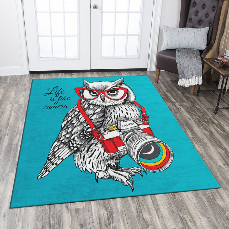Luxurious Woven Carpet, 4.6 x 7.2 Feet | 100% Polyester, Non-Slip Felt Dot Underside, 0.4 in Pile Height | Machine Washable, Durable Raschel Knitting, Digital Printing | Perfect for Living Room & Bedroom Décor