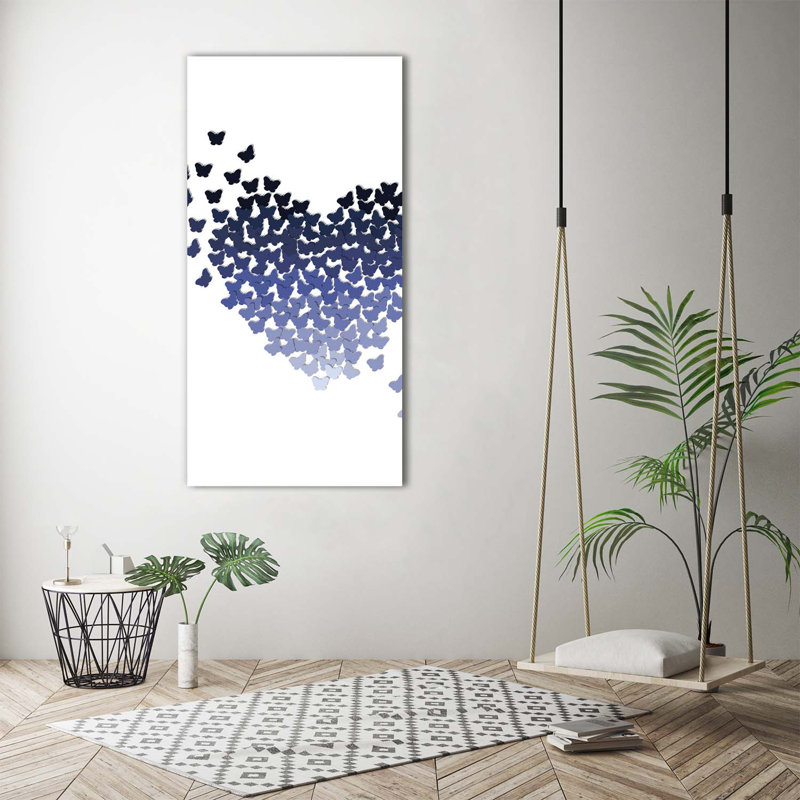 Heart From Butterflies - Wrapped Canvas Print