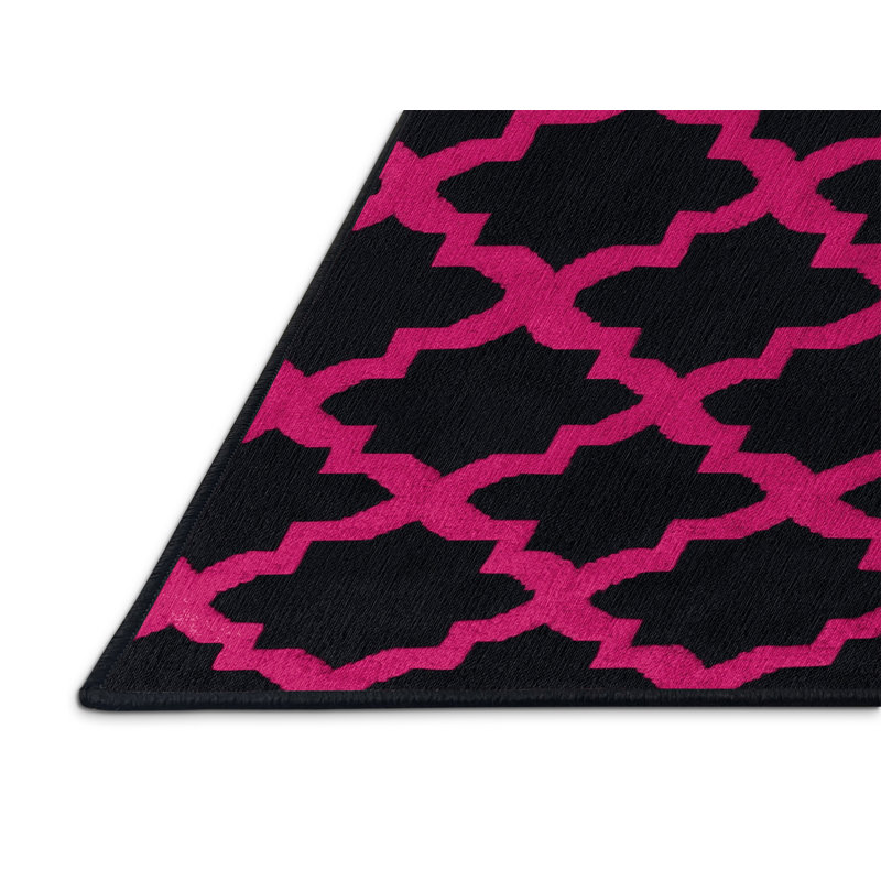 Machine Washable Trellis Gray Area Rug, Square 3'