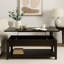 Table de cocktail avec plateau relevable et roulettes