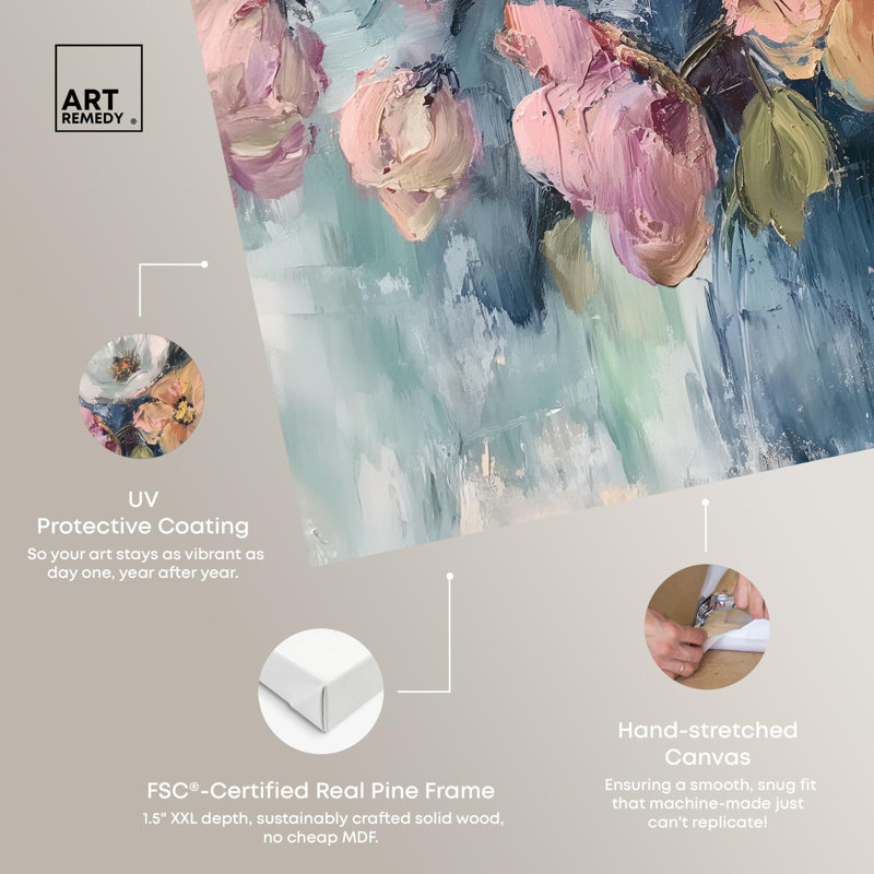 Art floral abstrait Vortex II, Toile tendue, H 40 po x l 40 po x P 1,5 po