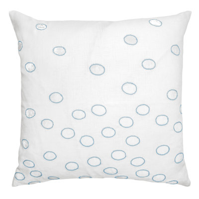 Ovals Embellished Square Pillow Cover & Insert