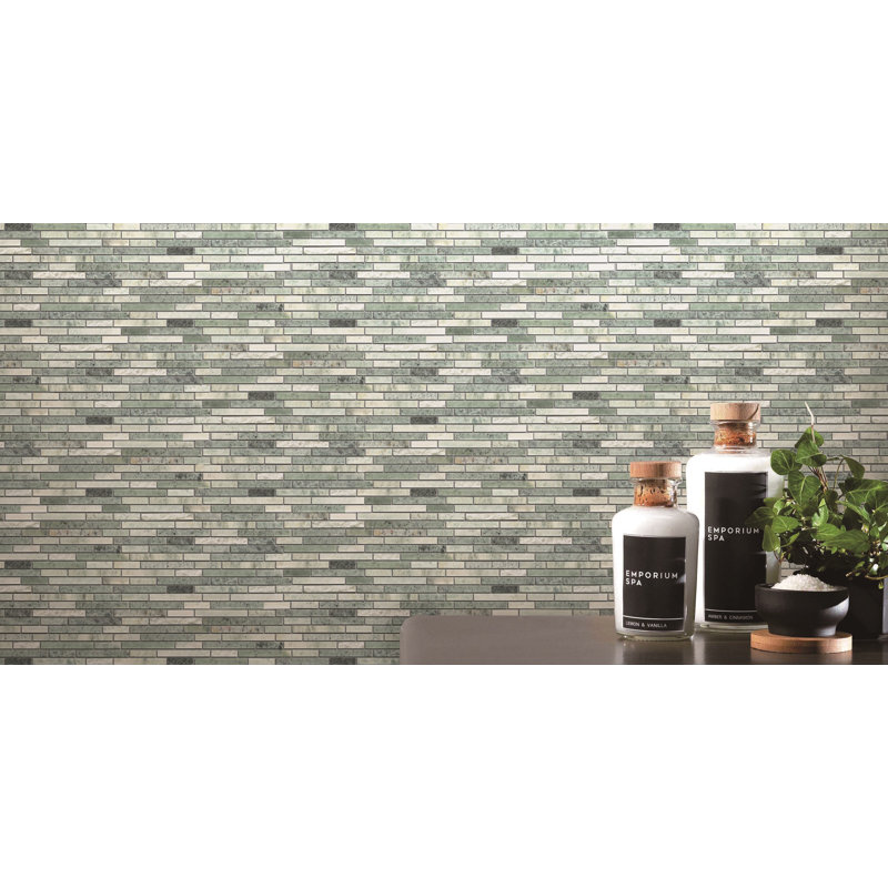 Tibet Marble Linear Mosaic Wall & Floor Tile, Ming Green
