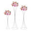 3 pots de fleurs de mariage modernes en forme de sablier-107731970