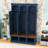 Hall Tree with Bench, 3 Hidden Cabinets and 5 Hooks-129389709