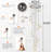 Lustre moderne 20 lumières noir cristal-21469982