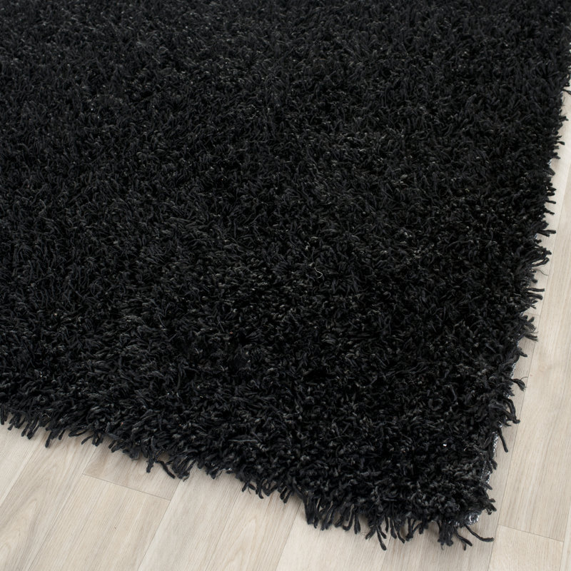 Assar Handmade Tufted Black Area Rug, Rectangle 2' x 3'