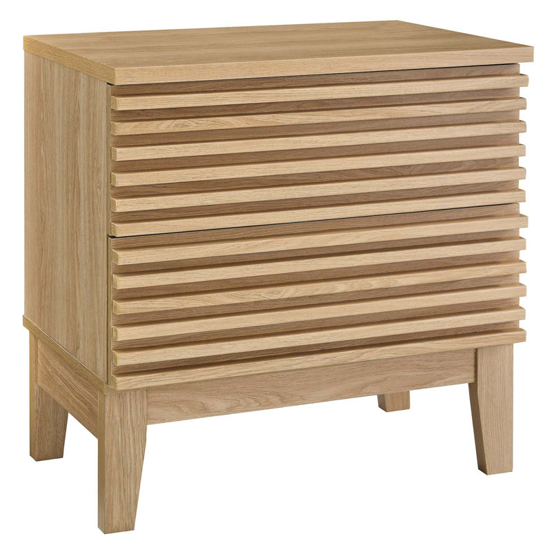 Modway Render Two-Drawer Mid-Century Modern Nightstand