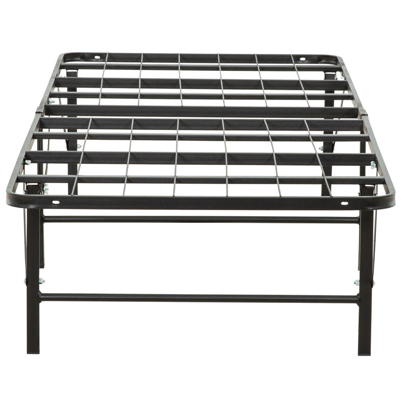 Size Metal Bed, Mattress Foundation With Construction Frame For Bedroom Appeal